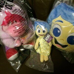 NWT Inside Out Character Dolls: Embarassment and Joy
